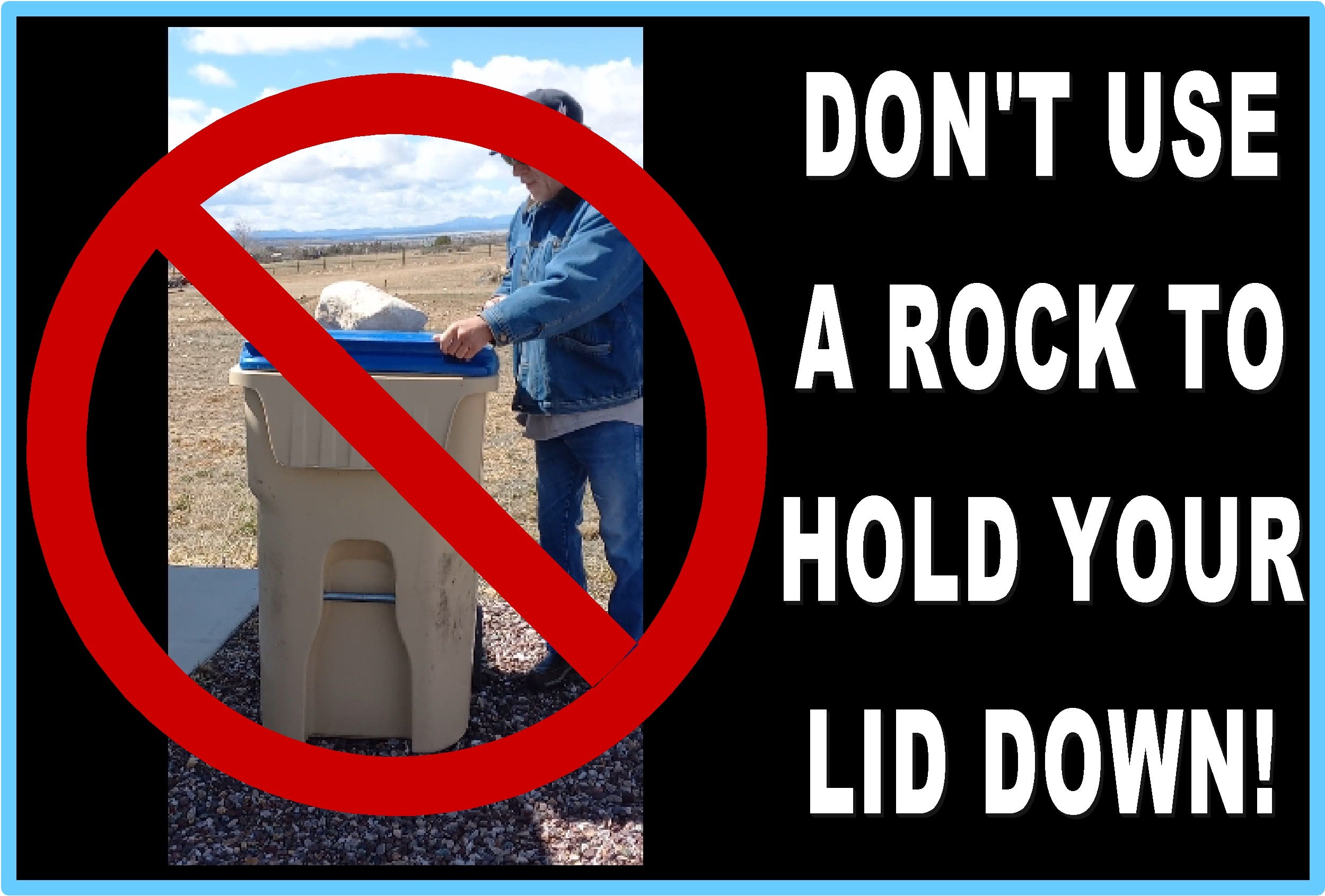 Gravity Enforced Trash Can Lid Lock | Windproof & Animal Resistant
