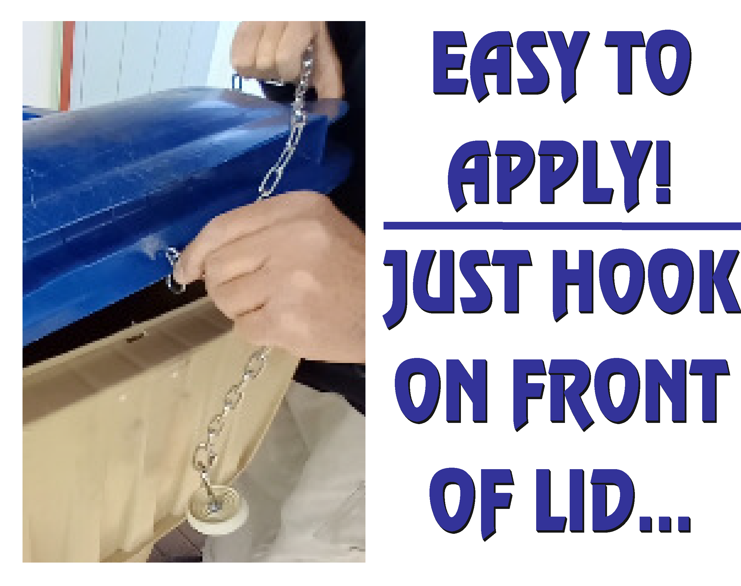 Gravity Enforced Trash Can Lid Lock | Windproof & Animal Resistant